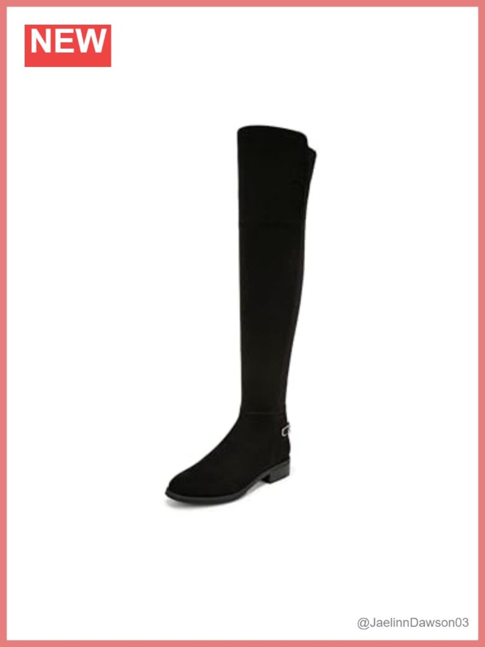 Knee High Stretch Boots for Women Almond Toe Block Heel Zip Closure